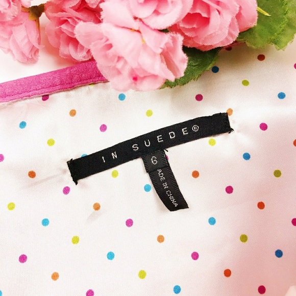 💖 SOLD 💖 Vintage In Suede Leather Kawaii Skirt - Picture 4 of 4